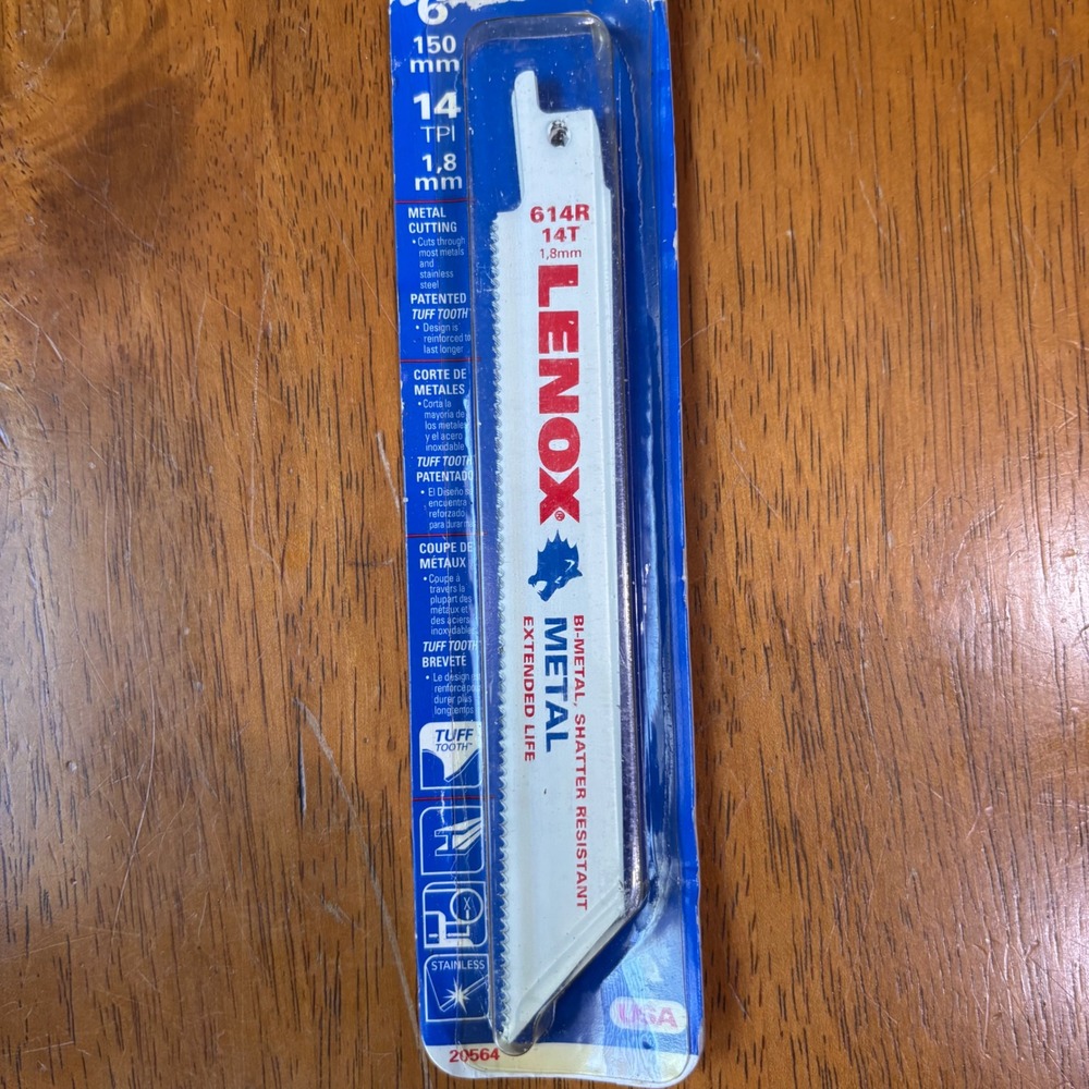 Lenox 614R 6-Inch 14 TPI Bi-Metal Reciprocating Saw Blade for Metal 20564